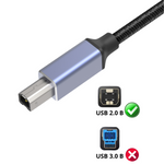 Cable Imprimante USB 2.0 vers USB-C (1 mètre)