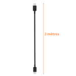 Cable usb-c / usb-c noir pour Samsung (2 mètres)