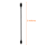 Cable usb-c / usb-c noir pour Samsung (2 mètres)