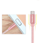 Cable usb-c nylon rose Oppo (1 mètre)