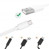 Cable usb-c nylon argent Samsung (1 mètre)