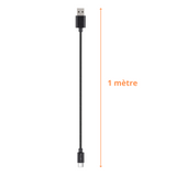 Cable usb-c noir Huawei (1 mètre)