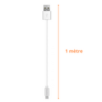 Cable usb 2.0 blanc Xiaomi (1 mètre)