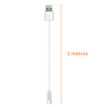 Cable usb-c blanc Huawei (2 mètres)