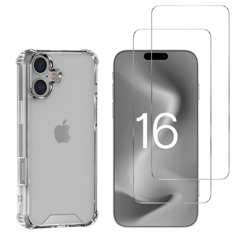 pack-iphone-16-coque-hard-antichoc-verre-trempe | Phonillico