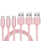 Cable usb-c nylon rose Oppo (1 mètre)